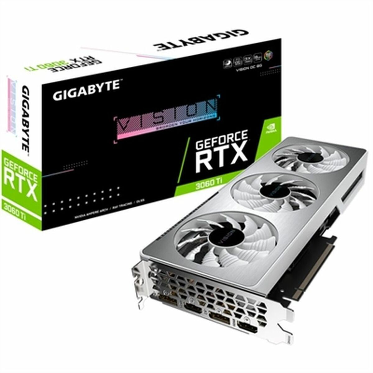 Graphics Card Gigabyte RTX 3060 TI VISION OC LHR 8 GB GDDR6 8K Ultra HD graphics-card-gigabyte-rtx-3060-ti-vision-oc-lhr-8-gb-gddr6-8k-ultra-hd